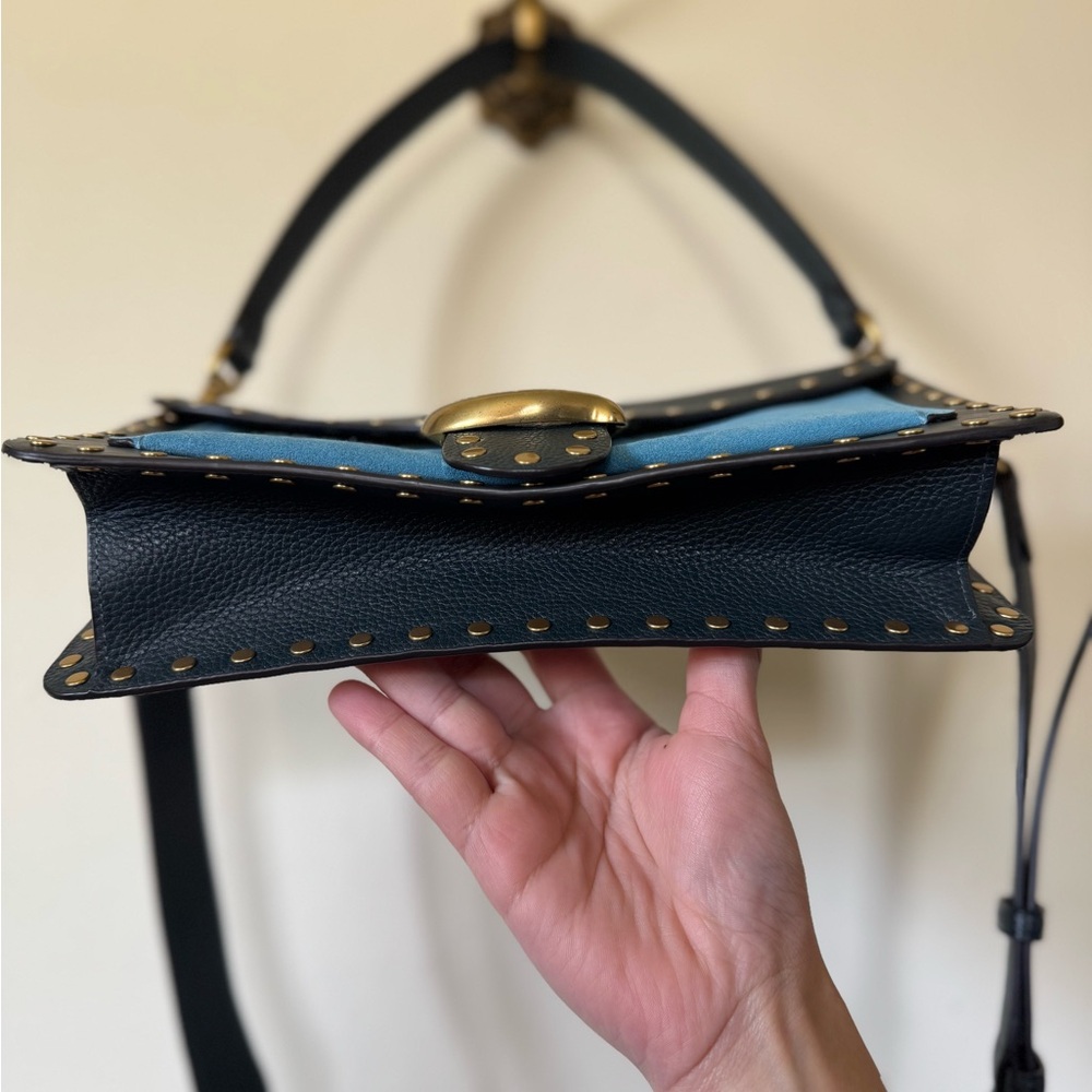 COACH Colorblock Leather with Border Rivets Tabby Shoulder Bag 26 - Picture 7 of 8